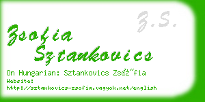 zsofia sztankovics business card